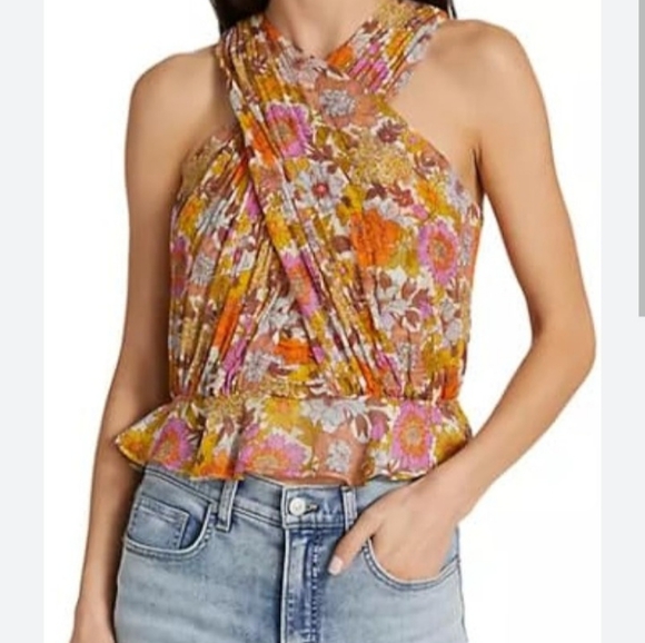 Veronica Beard Tops - Veronica Beard Kailani Garden Floral Sleeveless Top Shirt Blouse Size 12 Silk